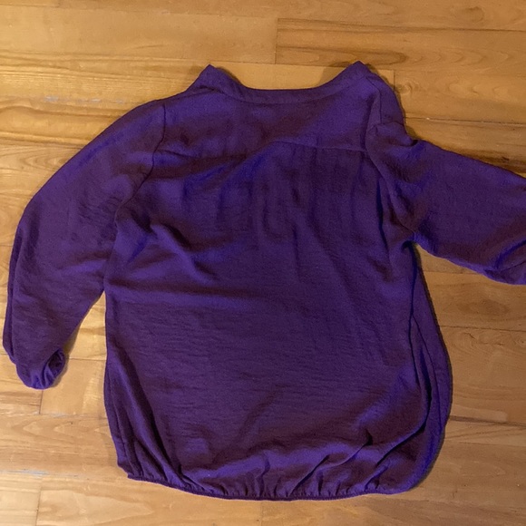 Purple 3/4 sleeves lightweight blouse - Picture 5 of 5